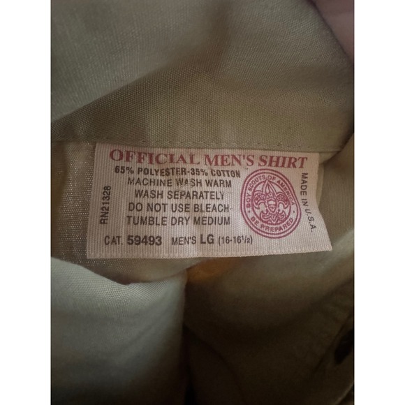 Vintage Boy Scouts of America Shirt Mens Large Uniform Patch Made USA National - Picture 5 of 5